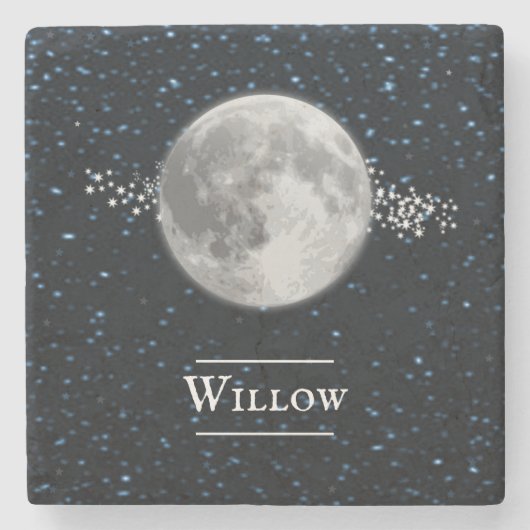 Lunar Personalized Stone Onderzetter (Voorkant)