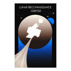 Lunar Reconnaissance Orbiter Space Art Foto Afdruk