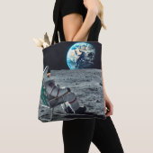 Lunar Relaxation Astronaut Canvas tas (Dichtbij)
