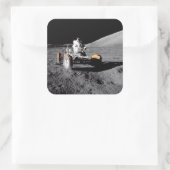 Lunar Rover, Apollo 17 Vierkante Sticker (Tas)