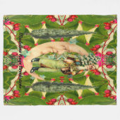 Lunar Santa Monogram Fleece Deken (Voorkant (Horizontaal))