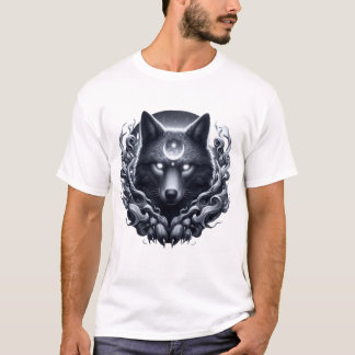Lunar Shadow Wolf - Bewaker van het Mystieke Rijk T-shirt