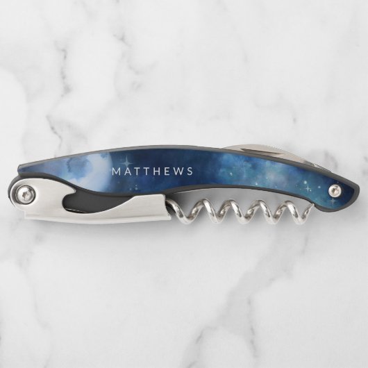 Lunar Sky Full Moon Celestial Wedding Monogram Kurkentrekker (Voorkant)