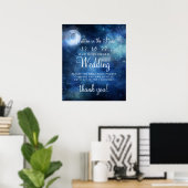 Lunar Sky Full Moon Unplugged Weddenbout Poster (Thuiskantoor)
