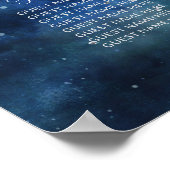 Lunar Sky Full Moon Wedding Table Seating Chart Poster (Hoek)