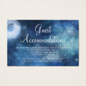 Lunar Sky Moon Guest Accommodaties Trouwen Visitekaartje (Voorkant)