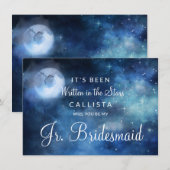 Lunar Sky Moon Wees Mijn Junior Bruidsmeisje Voors (Voorkant / Achterkant)