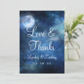 Lunar Sky Pleine lune Stars Mariage Amour et Merci (Debout devant)