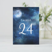Lunar Sky Pleine lune Stars Numéro de table Mariag (Debout devant)