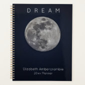 Lunar Sky Volle Maan Celestial Dream Typografie Planner (Voorkant)