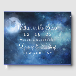 Lunar Sky Volle Maan Celestial Galaxy Sterren Brui Gastenboek