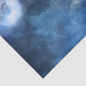 Lunar Sky Volle Maan Celestial Galaxy Sterren Brui Tissuepapier (Detail)