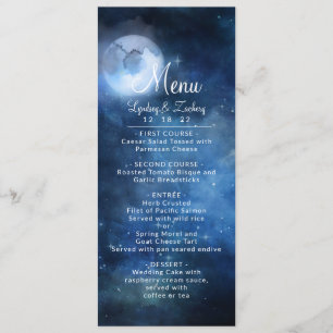 Lunar Sky Volle Maan Celestial Galaxy Sterren Dine Menu