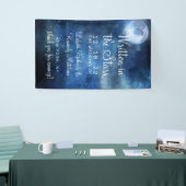 Lunar Sky Volle Maan Celestial Star Bruiloft Welko Spandoek (Beurs)