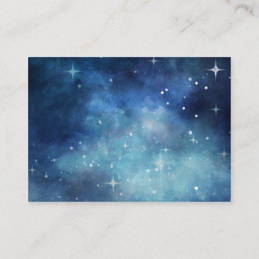 Lunar Sky Volle Maan Hemelse Bruiloft Schema Informatiekaartje (Achterkant)