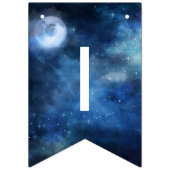 Lunar Sky Volle Maan Het Staat in de Sterren Trouw Vlaggetjes (Eerste vlag)