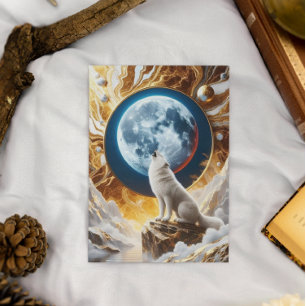 Lunar Symphony: Een Wolfs Serenade Briefkaart
