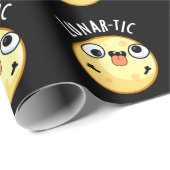 Lunar-tic Funny Astronomy Moon Pun Dark BG Cadeaupapier (Rol Hoek)