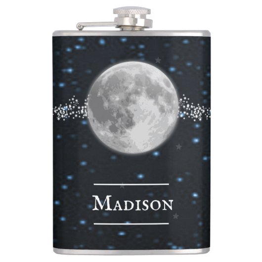Lunar Vinyl Wrapped Flask Heupfles (Voorkant)