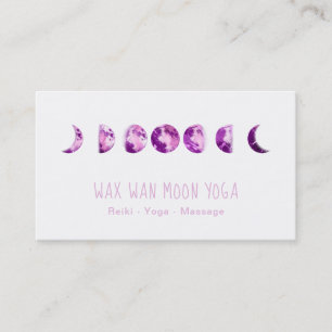 *~* Lunar Wax Wan Full Paars Violet Moon Phases Visitekaartje