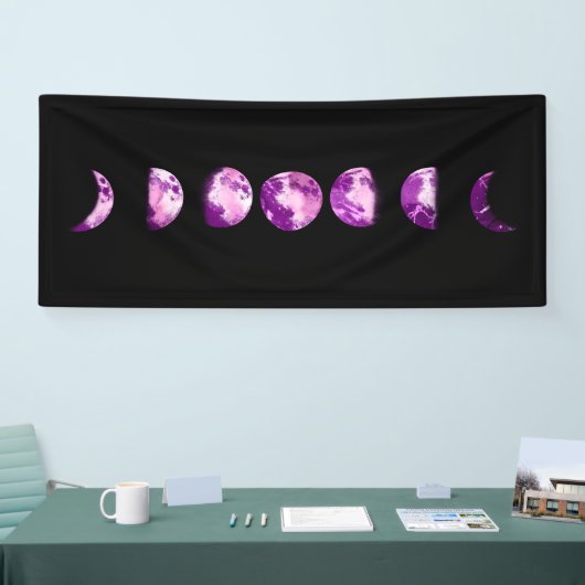 ** Lunar Wax Wan Volle Paarse Violette Maan Fasen Spandoek (Beurs)