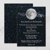 Lunar Wedding Rehearsal Dinner Invitation Kaart (Voorkant / Achterkant)