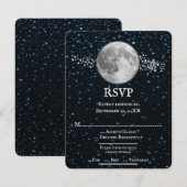 Lunar Wedding RSVP Kaart (Voorkant / Achterkant)