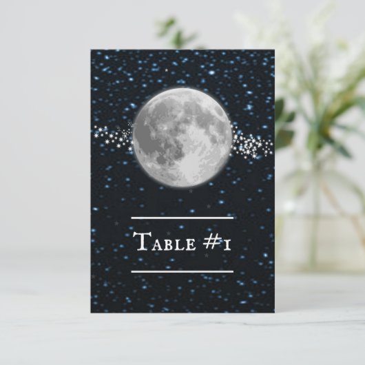 Lunar Wedding Table Kaart (Staand voorkant)