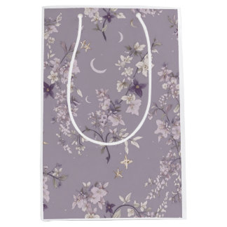 Lunar Wisteria — Stof Lavendel Botanisch Inpakpapi Medium Cadeauzakje