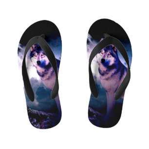 Lunar wolf kinder teenslippers