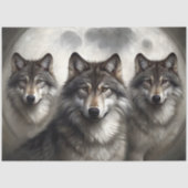 Lunar Wolf Pack Decoupage Tissuepapier (Voorkant)