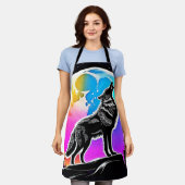 Lunar Wolf Serenade Design Schort (Gedragen)