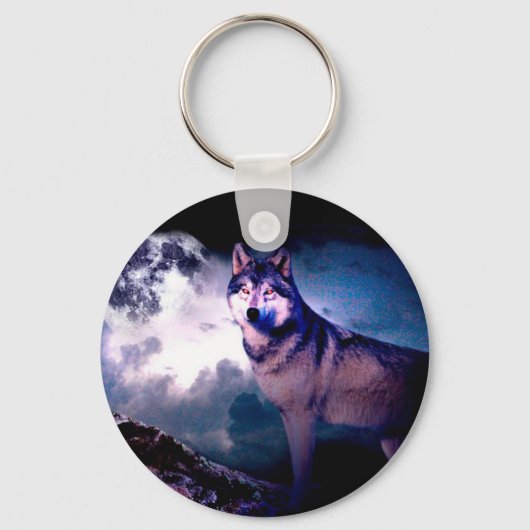 Lunar wolf sleutelhanger (Voorkant)