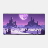 Lunar Wyrm – Purple Dragon Under the Moon Desk Mat (Voorkant)