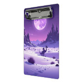 Lunar Wyrm – Purple Dragon Under the Moon Desk Mat Mini Klembord (Angled2)