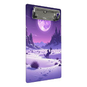 Lunar Wyrm – Purple Dragon Under the Moon Desk Mat Mini Klembord (Schuin)