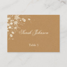 Lunaria Maple Kraft Plaatskaart