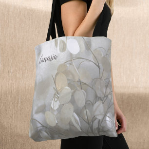 Lunaria Zilveren Dollar Bloemen Gepersonaliseerd Draagtas