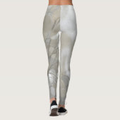 Lunaria Zilveren Dollar Bloemig Wit Chic Leggings (Achterkant)