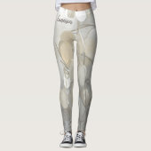 Lunaria Zilveren Dollar Bloemig Wit Chic Leggings (Voorkant)