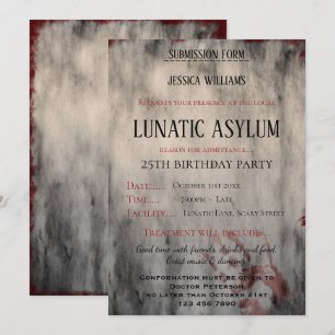 Lunatic Asylum Woman,s Birthday Party Kaart