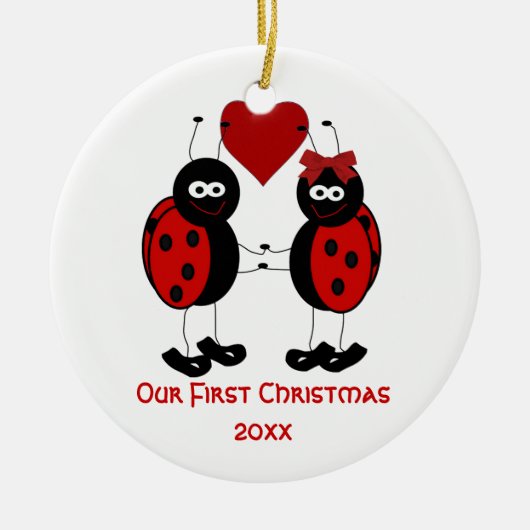 Lunatique notre premier ornement de Noël (Devant)