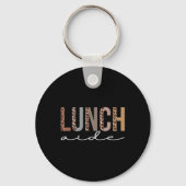 Lunch Aide Leopard Appreciation Fun voor vrouwen v Sleutelhanger (Voorkant)