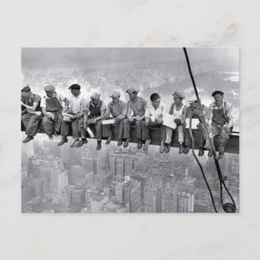 Lunch Atop A Skyscraper Briefkaart (Voorkant)