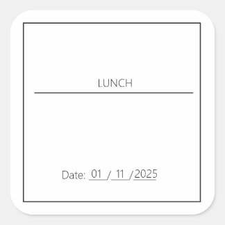 LUNCH BEWERKBARE STICKER