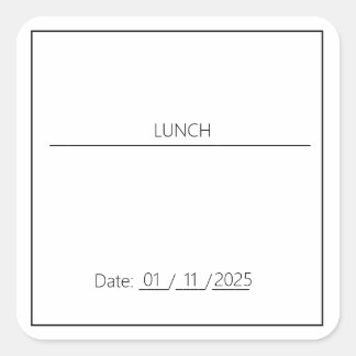 LUNCH BEWERKBARE STICKER