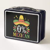 Lunch Box 0% Mexicain Zéro Pour Cent Drôle Cinco De Mayo (Devant)