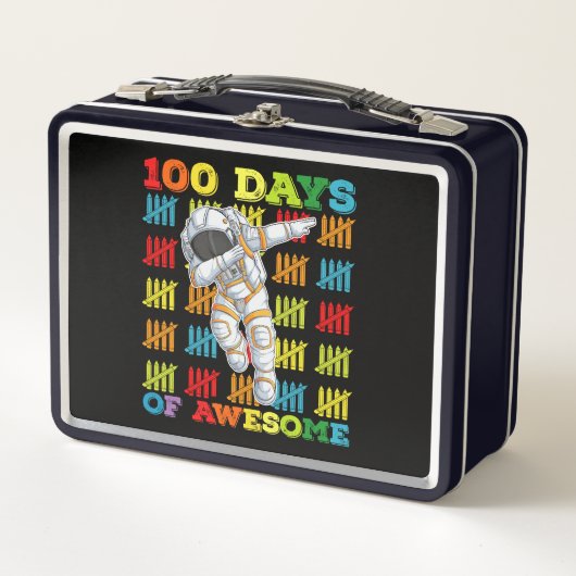 Lunch Box 100 jours d'astronaute incroyable 100e jour d'écol (Devant)