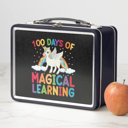 Lunch Box 100 Jours De Magical Learning School Unicorn Girls (En situation)