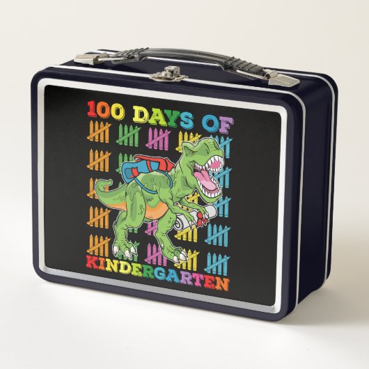 Lunch Box 100 Jours De Maternelle T Rex Dinosaur School (Devant)